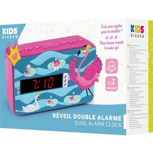 Reloj despertador Bigben Interactive R15 Princesa 3D LED Doble Alarma 3 Sonidos