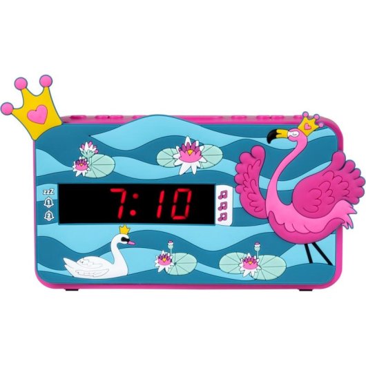 Reloj despertador Bigben Interactive R15 Princesa 3D LED Doble Alarma 3 Sonidos