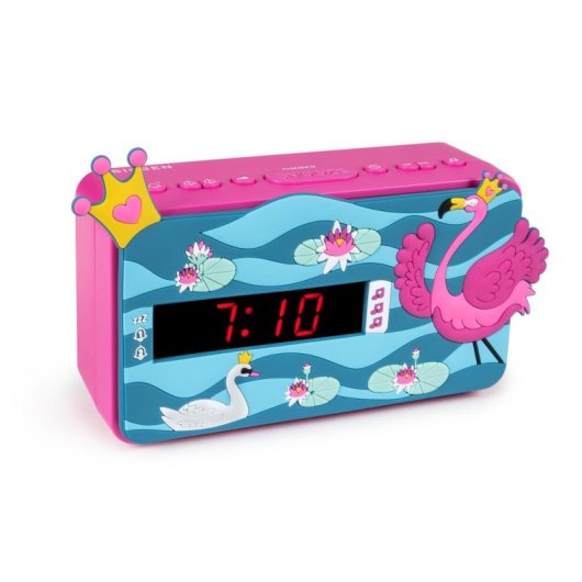 Reloj despertador Bigben Interactive R15 Princesa 3D LED Doble Alarma 3 Sonidos