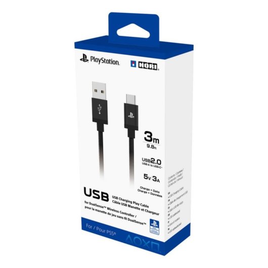 Câble USB-A vers USB-C HORI SPF-015U 3m Trenzado Noir
