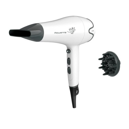Secador de Pelo con Difusor Rowenta CV5708F0 2200W 3 Temperaturas 3 Velocidades Accesorios Blanco