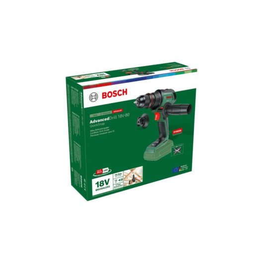Taladro atornillador Bosch AdvancedDrill 18V-80 QuickSnap 78 Nm 13 mm