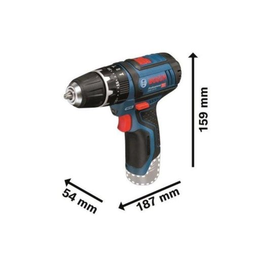 Taladro de percusión Bosch Professional GSB 12V-15 con 2 baterías y cargador