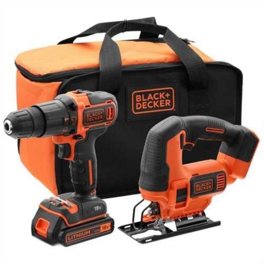 Bohrhammer- und Stichsägen-Set BLACK+DECKER 18V BDCHD18 BDCJS18N