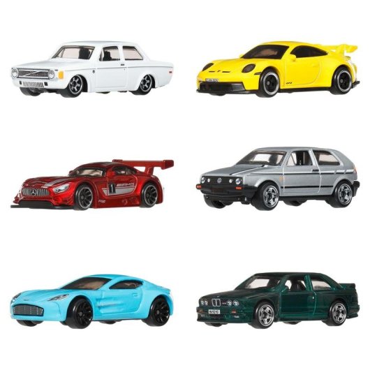 Juego de vehículos Hot Wheels Euro Style Multipack 1:64 (6 coches)