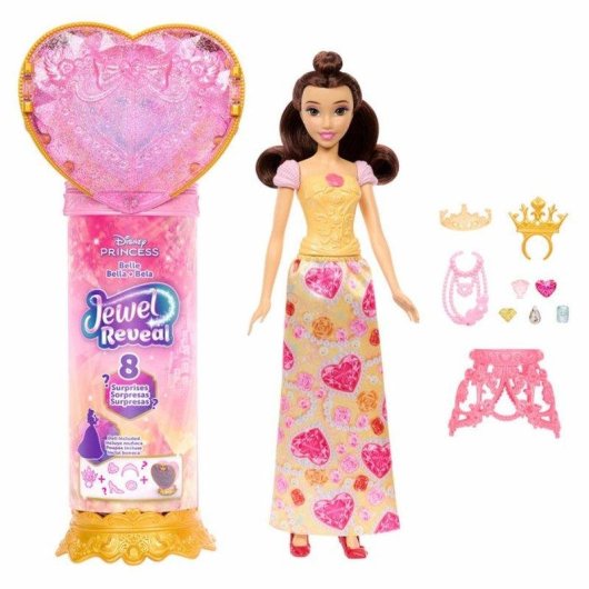 Bambole Disney Princess Jewel Reveal Belle con Scettro e Accessori
