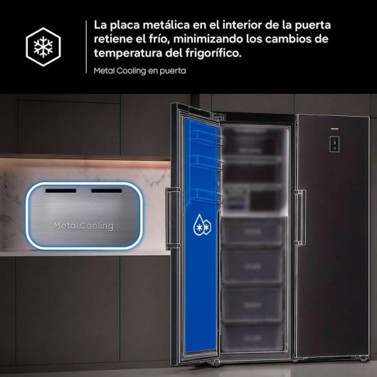 Frigorífico Una Puerta Samsung RR70H39FEVEF No Frost 186cm 387L E Blanco WiFi IA