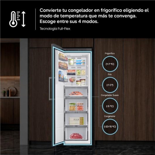 Congelador vertical Samsung Bespoke AI 323L Clase E Blanco