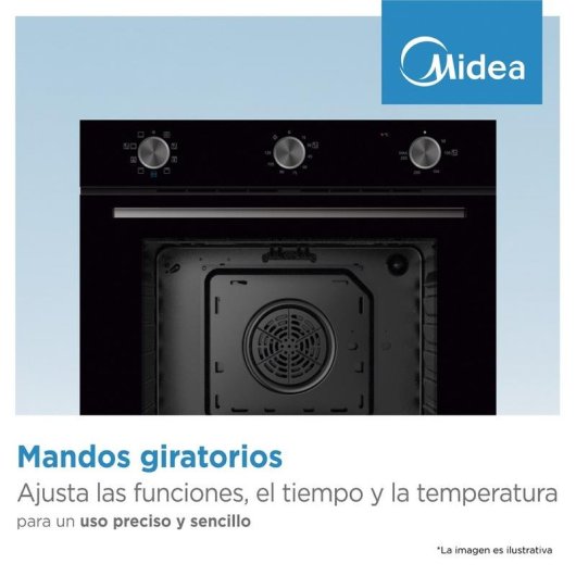 Forno Multifunções Midea MBOG2-M5M80(SS) Limpeza Manual 70L 60cm A Touch Preto