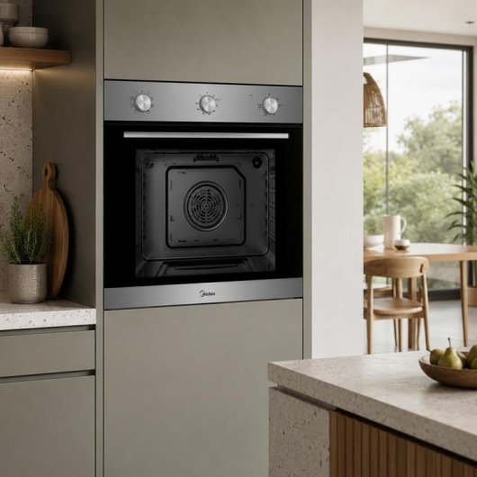 Forno Multifunções Midea MBOG2-M5M80(SS) Limpeza Manual 70L 60cm A Touch Preto