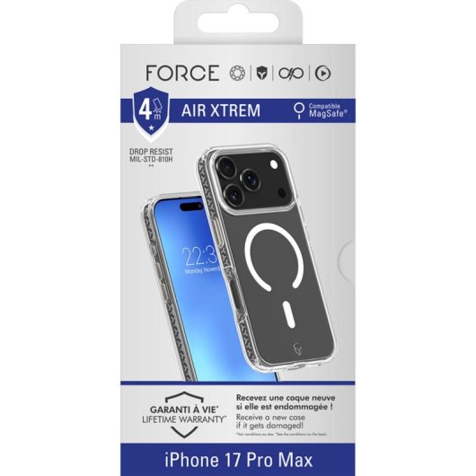 Capa Force Case FC Air MagSafe Transparente Silicone Líquida Antichoque para iPhone 17 Pro
