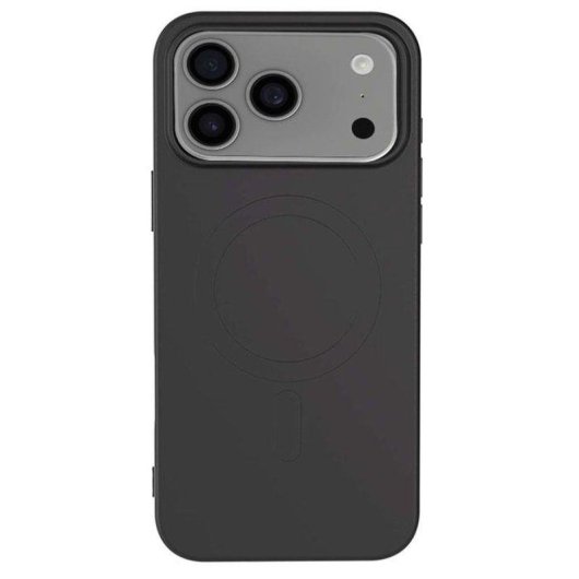 Funda para móvil BigBen COVSILIMAGIP17PB silicona negra soft-touch MagSafe para iPhone 17 Pro