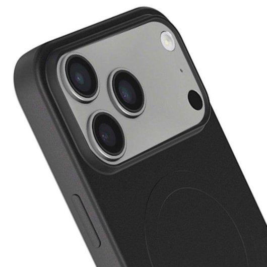 Funda para móvil BigBen COVSILIMAGIP17PB silicona negra soft-touch MagSafe para iPhone 17 Pro