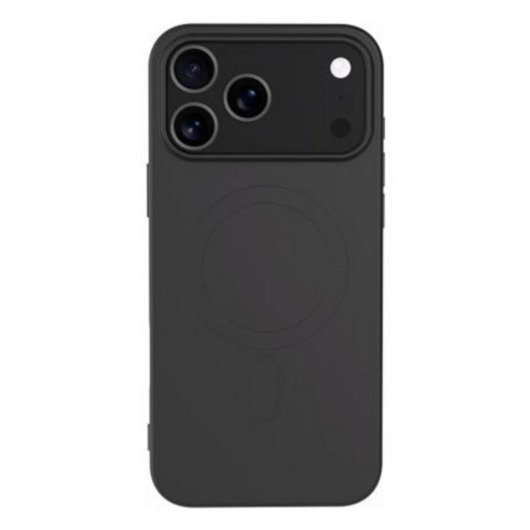 Funda para móvil BigBen COVSILIMAGIP17PB silicona negra soft-touch MagSafe para iPhone 17 Pro
