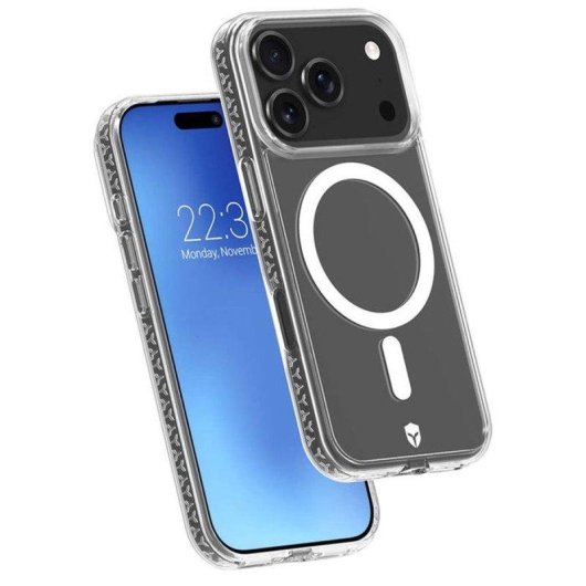 Capa transparente TPU reforçada Force Case Fc Air MagSafe para iPhone 17 Pro Max
