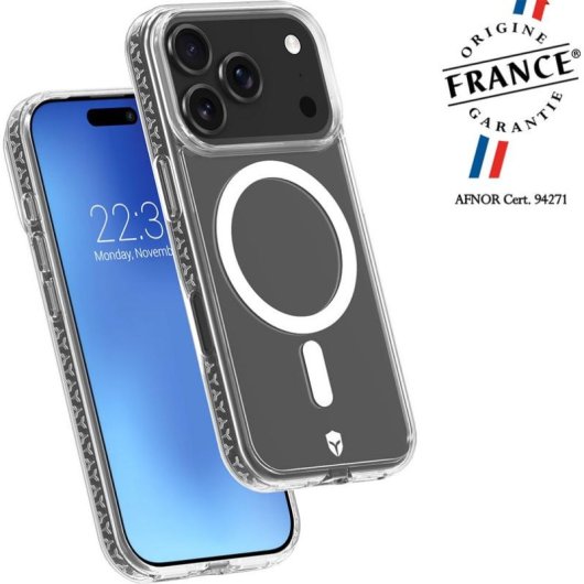Funda para móvil Force Case Air Xtrem Frost híbrida mate negra para iPhone 17 Pro Max