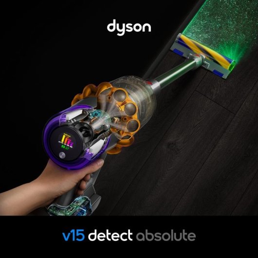 Aspirateur sans Fil Dyson V15 Detect Absolute 240W 60 min Anti-emmêlement Acier inoxydable