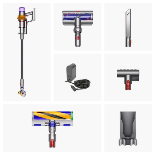 Aspirateur sans Fil Dyson V15 Detect Absolute 240W 60 min Anti-emmêlement Acier inoxydable