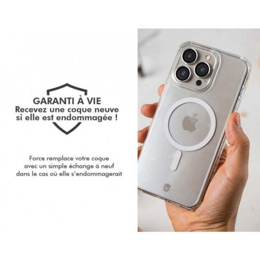 Funda transparente Force Case Air Magsafe Silicona reforzada para iPhone 17 Air