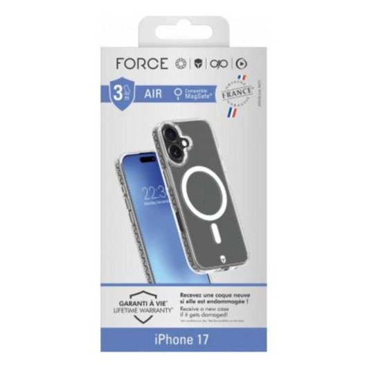 Funda transparente Force Case Air Magsafe Silicona reforzada para iPhone 17 Air