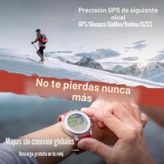 Coros Apex 2 Bluetooth GPS 1,2" Rosa Fluoroelastómero IPX7 Pulsómetro Monitor Sueño