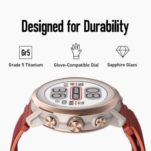 COROS Apex 2 Bluetooth GPS 1,2'' Titânio Core Resistente à Água