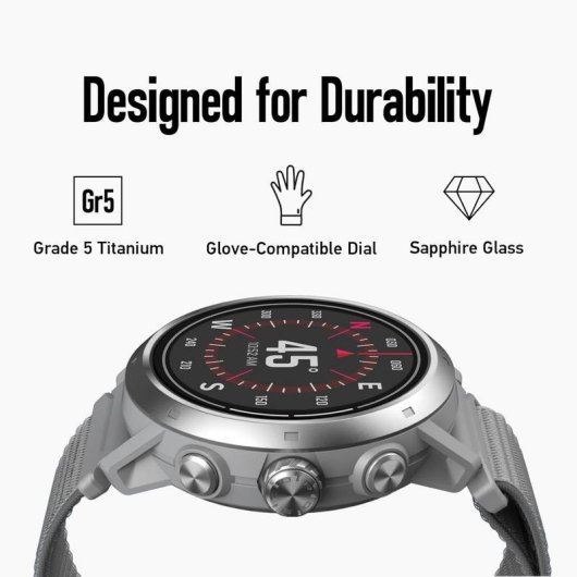 COROS APX2 Bluetooth GPS 1,2'' Gris Silicone Résistant Eau 50m