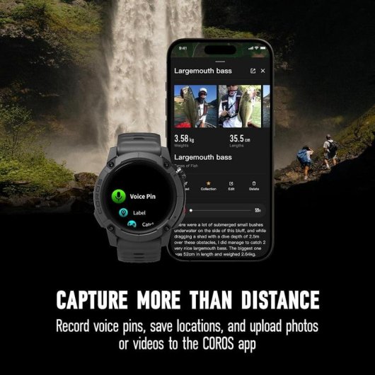 COROS Nomad Bluetooth GPS 1,3'' Noir Taille Unique Résistant à l'eau