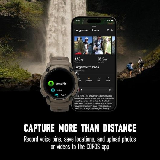 COROS NOMAD Bluetooth GPS 1,3" Marrón Correa Silicona Resistente al agua IPX