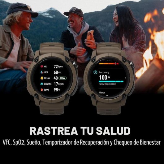 COROS NOMAD Bluetooth GPS 1,3" Marrón Correa Silicona Resistente al agua IPX