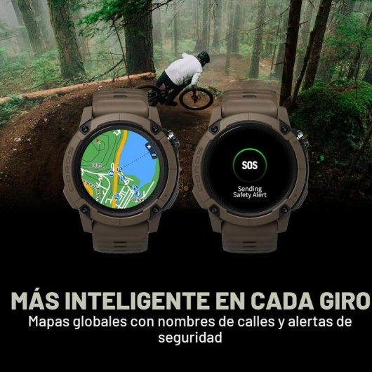 COROS NOMAD Bluetooth GPS 1,3" Marrón Correa Silicona Resistente al agua IPX