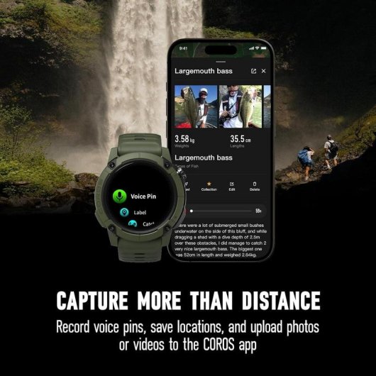 COROS Nomad Bluetooth GPS 1,3" Verde Correa Resina IPX Resistente al agua
