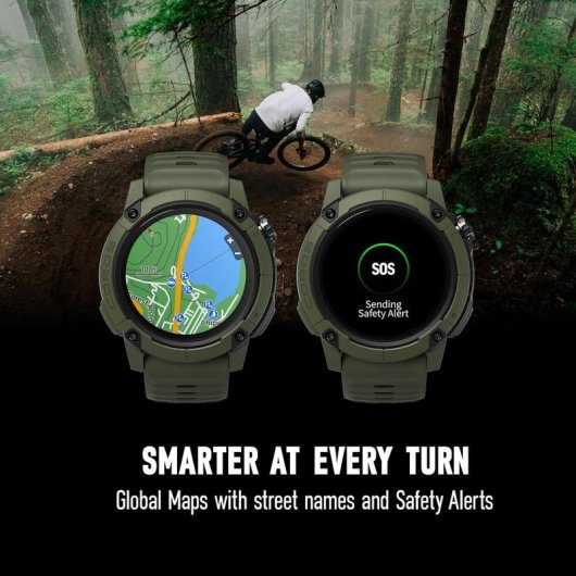 COROS Nomad Bluetooth GPS 1,3" Verde Correa Resina IPX Resistente al agua