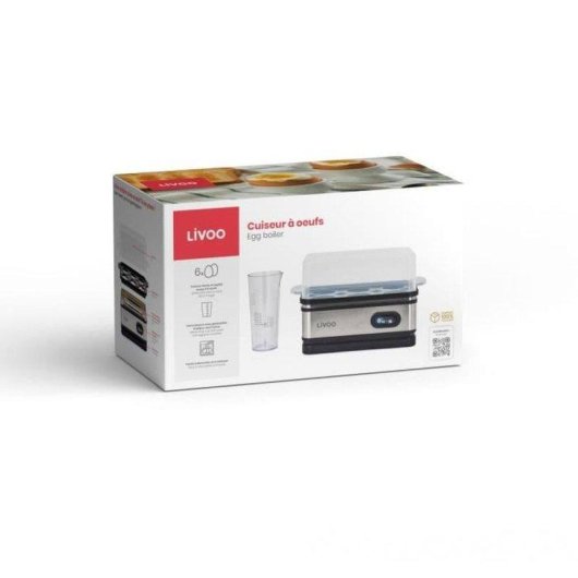 Cuit-œufs électrique Livoo DOC290 400W 6 œufs Inox Fonction maintien au chaud