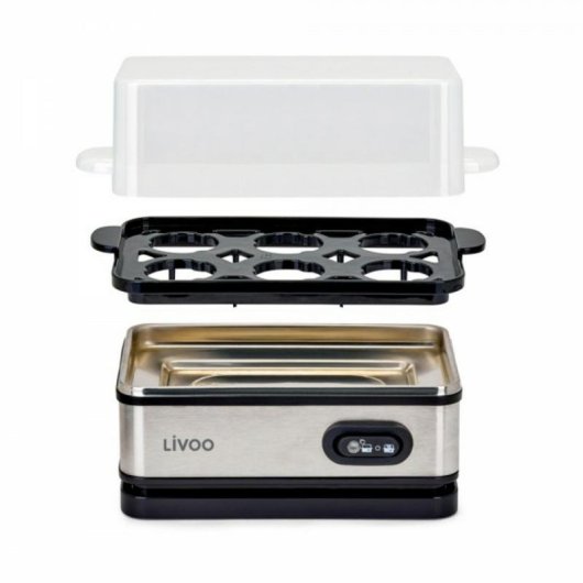Cuit-œufs électrique Livoo DOC290 400W 6 œufs Inox Fonction maintien au chaud