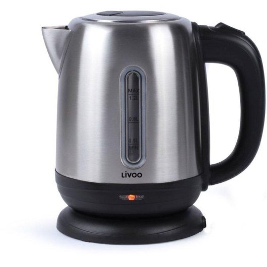 Bouilloire Électrique Livoo DOD182 1,2 L Acier Inoxydable Filtre Anticalcaire Base 360°