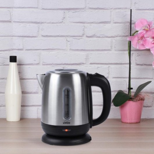 Bouilloire Électrique Livoo DOD182 1,2 L Acier Inoxydable Filtre Anticalcaire Base 360°