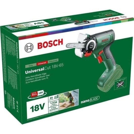 Bosch UniversalCut 18V-65 NanoBlade Akkukettensäge 0-8000 U/min