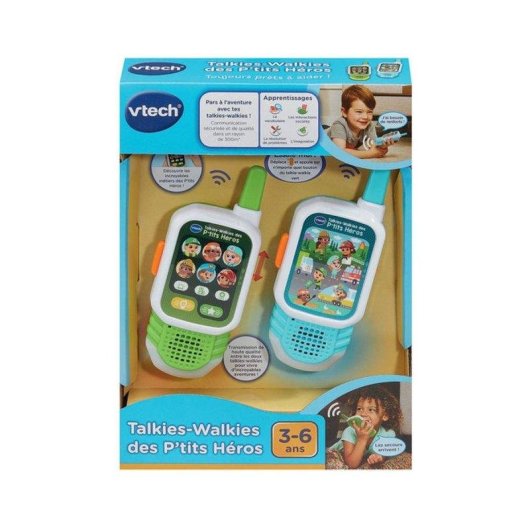 Walkie-talkies interactivos VTech Des P'tits Héros para niños 3-6 años