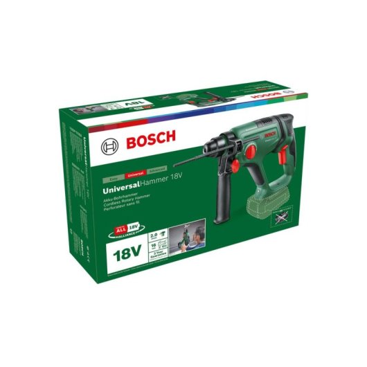 Marteau perforateur Bosch Universalhammer 18V SDS-Plus 2,0 J Sans Fil