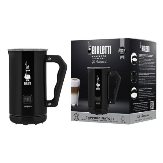Schiumalatte Bialetti MKF02 300 ml 500 W Nero con Brocca in Acciaio Inox