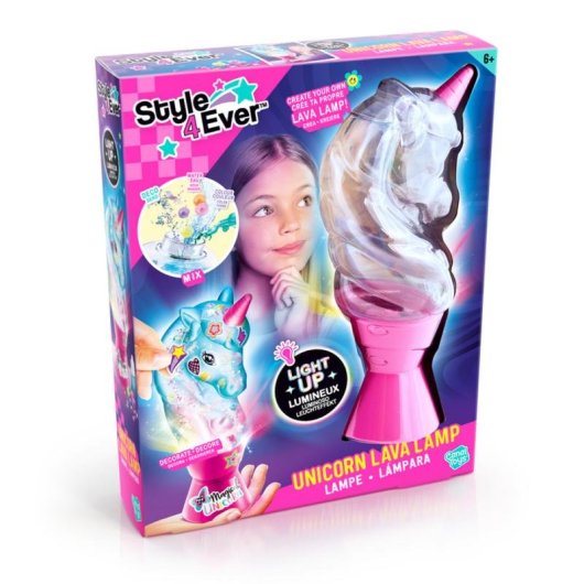 Kit Lámpara de Lava Unicornio DIY Canal Toys con Luz y Pegatinas Personalizables