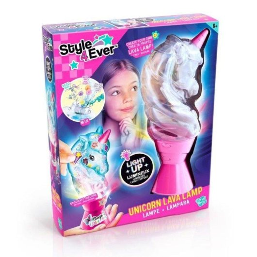 Kit Lámpara de Lava Unicornio DIY Canal Toys con Luz y Pegatinas Personalizables