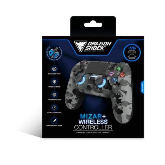 Manette sans fil Bluetooth Dragon Shock Mizar+ PC PS4 Android