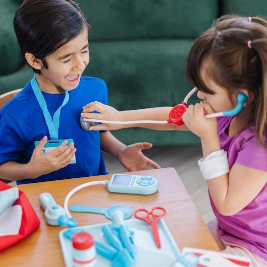 Kit de Juego de Médico Melissa & Doug 25 Piezas con Maletín de Lona e Instrumentos Realistas