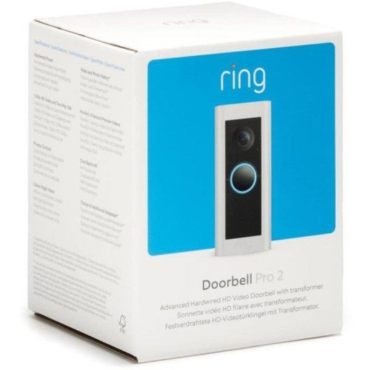 Videoportero WiFi Ring Video Doorbell Pro 2 1536p 150° Hilos Visión Nocturna Control por Voz