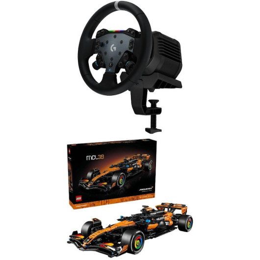 Volant Logitech G RS50 System 8 Nm PC PS5 PS4 cuir + LEGO Technic McLaren MCL39 F1
