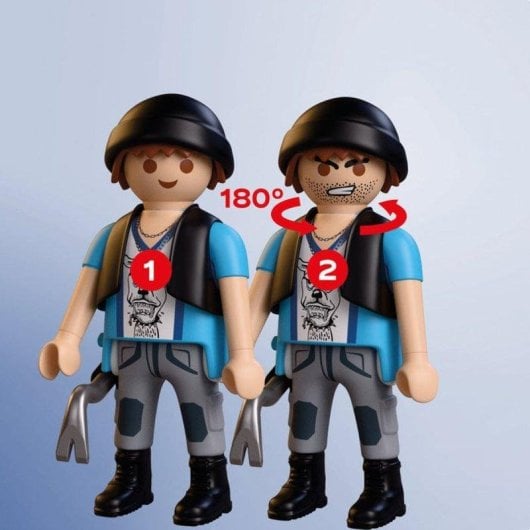 Playmobil 72079 Polizei-Motorrad Set - 17 Teile mit 2 Figuren