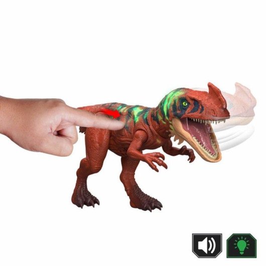 Jurassic World Afrovenator Mattel Spielfigur mit Geräuschen und Licht