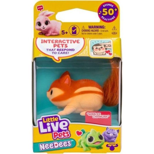 Interaktives Kuscheltier Moose Toys Little Live Pets Needees 30+ Geräusche